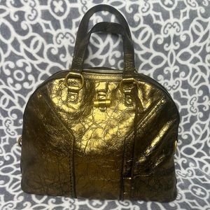 ***RARE*** YSL Muse in Metallic Bronze Ostrich Leather